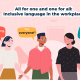Article Inclusive language in the workplace.