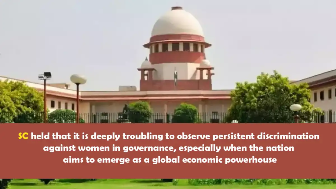 Supreme Court highlights gender bias in Indian governance